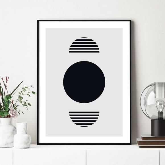 Modern Minimalist Abstract Geometric Wall Art Print Home Decor [No Frame] - Picture 2 of 7